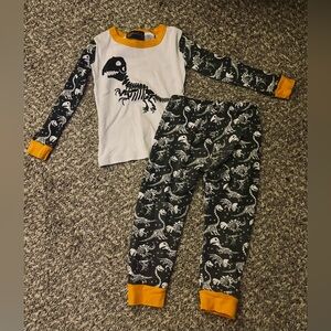 Dino skeleton pajamas set